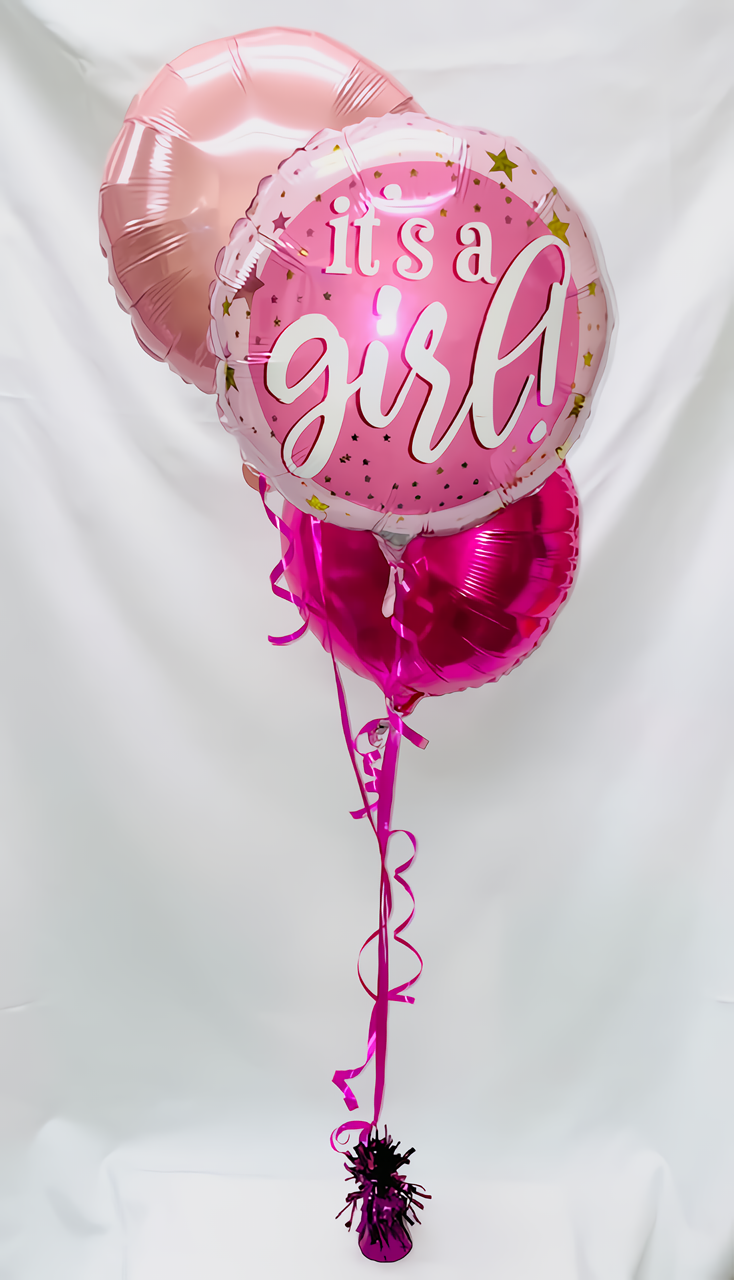 Baby girl balloon deals arrangements